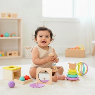 صندوق ألعاب منتسوري للأطفال من 6 إلى 9 أشهر في قطر