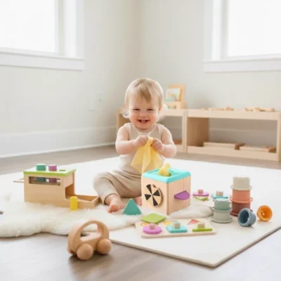 صندوق ألعاب منتسوري للأطفال من 9 إلى 12 شهر في قطر