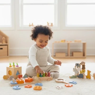 صندوق ألعاب منتسوري عمر 18 شهر – Smart Kid قطر